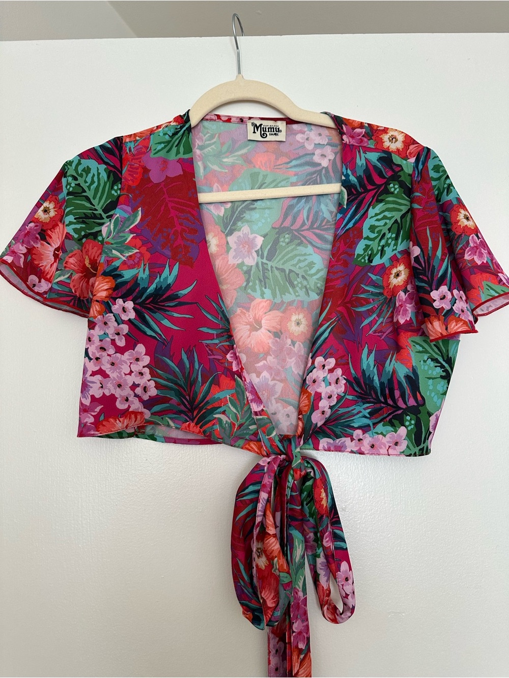Show Me Your MuMu Wrap Crop Top